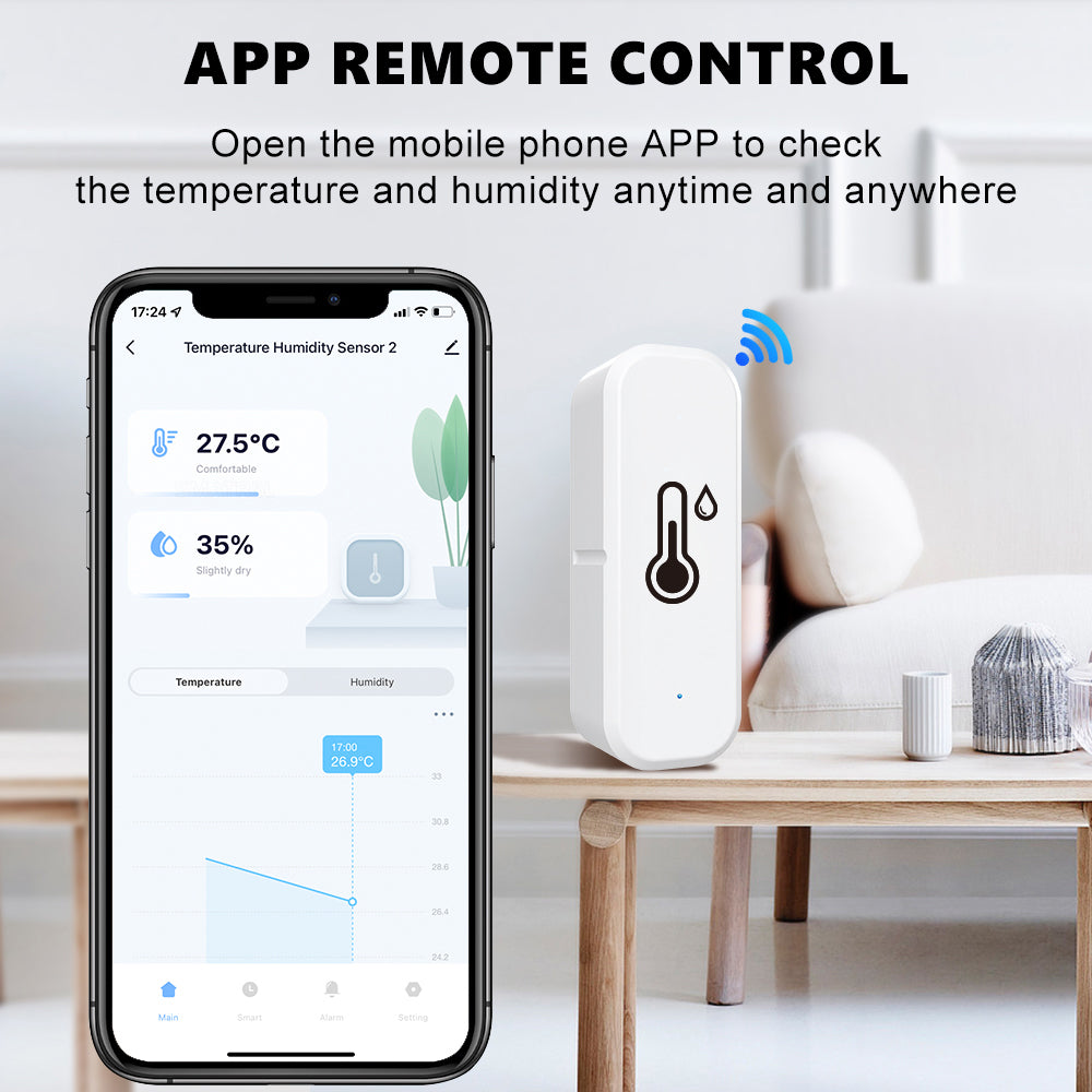 WSD008-W-WIF-BLU WiFi Bluetooth Temperature Humidity Sensor Indoor Wireless Smart Sensor WSD008-W-WIF-BLU WiFi Bluetooth Temperature Humidity Sensor Indoor Wireless Smart Sensor